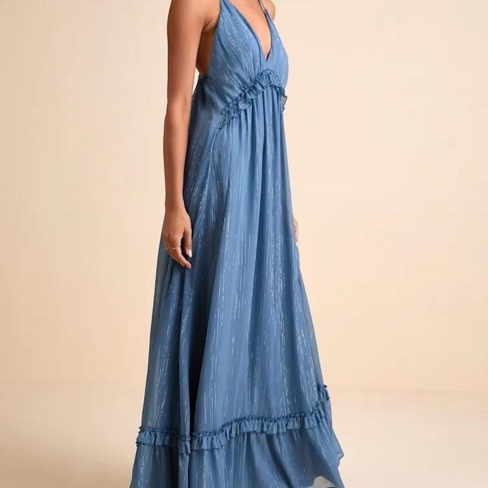Lulu's Deep Blue Maxi Dress